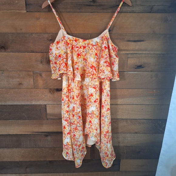 BCBG Generation Floral Spaghetti Mini Ruffle Dress SZ XS - Picture 7 of 7